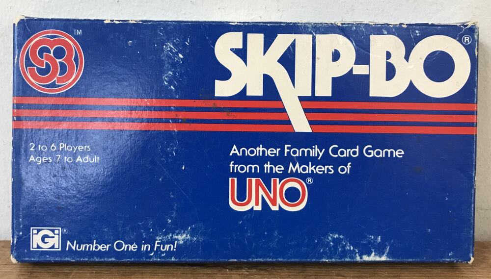 Vintage 1980 80s Skip-Bo International Games Family Card Game Makers of UNO